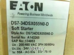187243 New In Box, Eaton DS7-34DSX055N0-D Soft Starter 55A, 3P, 200-480VAC, 40HP