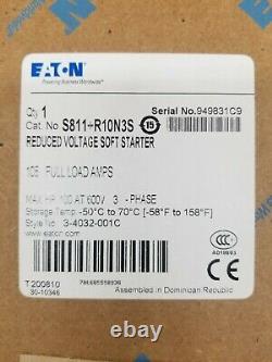 EATON S811+R10N3S Soft Starter, 105A, 0 to 600VAC, 3 Phase