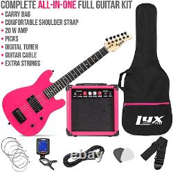 Electric Guitar Starter Kit Digital Tuner Beginners Kids Cable Soft Case Gig Bag