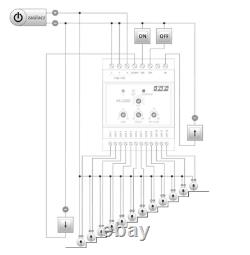 F&F AS-225D LED Stair Light Time Switch Staircase Machine Cascade 12x Channels