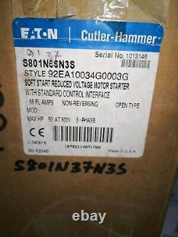 New Cutler Hammer S801n37n3s Soft Starter Max HP 60 At-600v