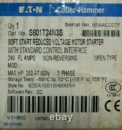 New Eaton S801t24n3s Soft Starter 240a 92ea10019h0005h