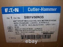 New Eaton S801v50n3s Soft Start Reduced Voltage Starter 500 HP Max 500 Amp Fl