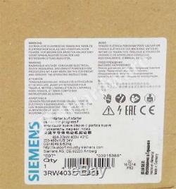 New Siemens 3RW4037-1BB04 3RW4 037-1BB04 SIRIUS Soft Starter Size S2 63A