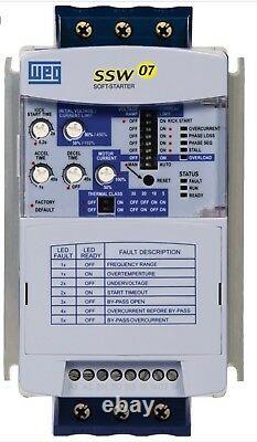 New, Soft Starter, Weg, Ssw070045t5sz, 220-575 Vac Rated, 3 Phase, 45a Rated
