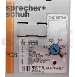 New Sprecher + Schuh Pcs-037-600v Ser B Soft Starter 3ph 200-600v 50/60hz
