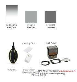 NiSi Filters 75mm Starter Kit with NC CPL (M75 Holder+SOFT GND8+ND64+ND1000)
