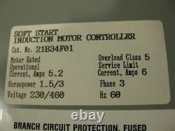 Nordic 21B34F00 Single Ramp Soft Start Induction Motor Controller 21B34F01 3 HP