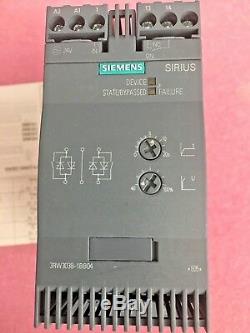 SIEMENS SIRIUS 3RW3038-1BB04 SOFT STARTER, MOTOR STARTER 72A, 37kW, 40HP