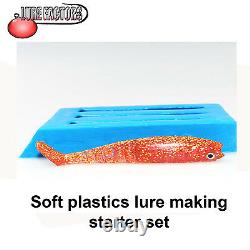 Soft plastics starter set 12cm 3 cavity mould kit pike and sea fishing