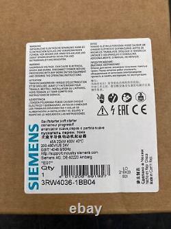 Démarreur progressif SIEMENS SIRIUS 3RW4036-1BB04 45A 22kW 400V