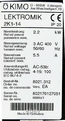 Kimo Lektromik 2k1-14 Amortissement Électronique De Démarrage Soft Starter-unused/original Packaging