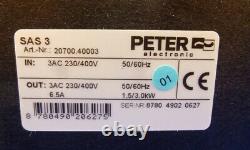 Peter Electronic Soft Starter Sas3/sas 3/400v 50/60hz 3kavec20700.40003 Nouveau